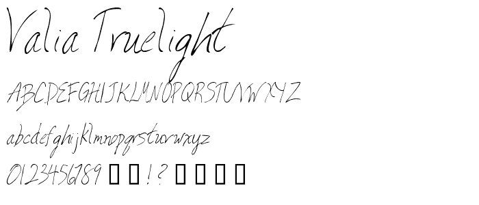 Valia Truelight font
